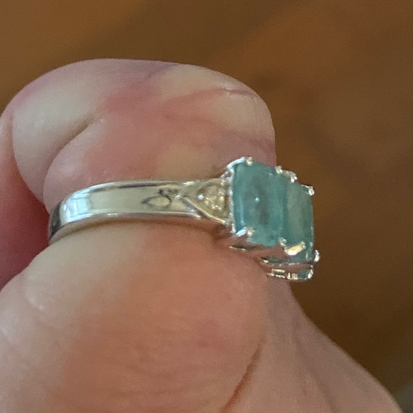 Gorgeous Grandidierite 3-Stone Ring in .925! - Picture 9 of 9